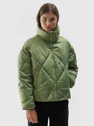 kurtka puchowa 4F M L 38 40 4FAW23TDJAF232 4F oversize oliwkowa
