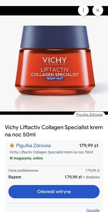 Vichy Liftactiv Collagen Specialist krem na noc