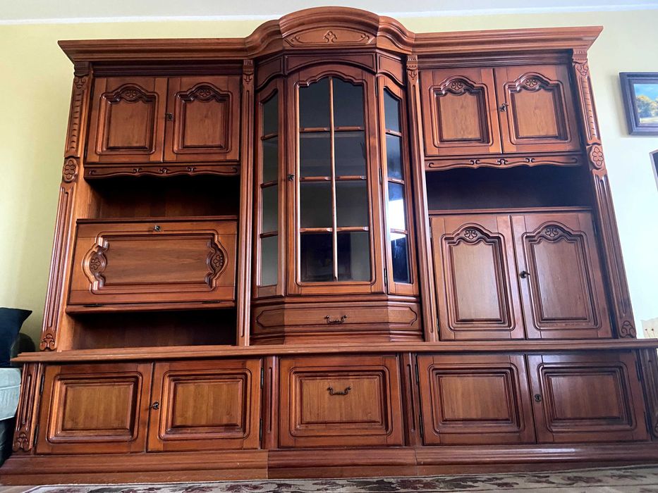 Piękny Dębowy Kredens - Meblościanka z 80/90 XX w. - Swarzędz - Odbiór własny