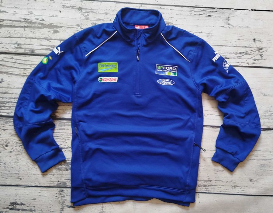 Puma BP Ford World Rally Team WRC  niebieska  męska sportowa  bluza vintage na mikropolarze r XL/XXL