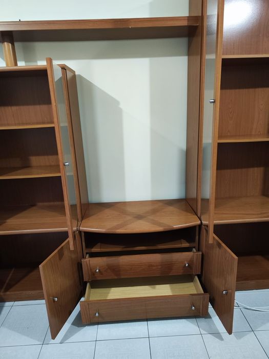 Móvel moderno de sala 3 Módulos castanho