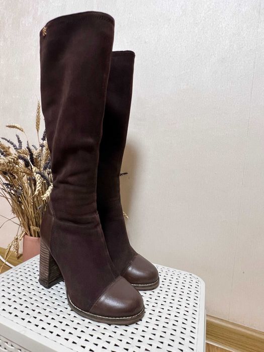 Зимние женские сапоги (замшевые, тёплые на меху) Berloni 38 размер