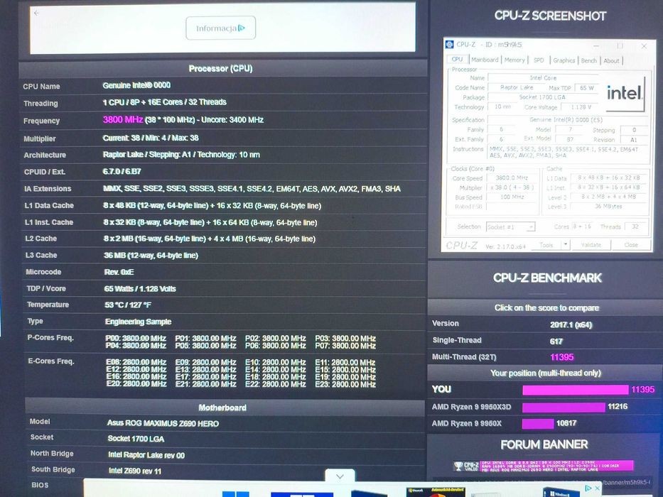 procesor Intel i9-13900 (Engineering Sample)