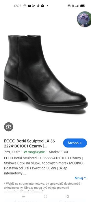 Botki sztyblety kozaki Ecco 39 skórzane