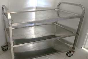 Carrinho distribuição inox