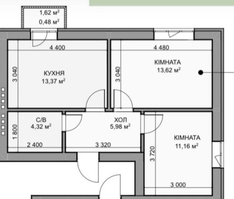 Продаж двокімнатної квартири 49м². ЖК ''Англія''. ID:831(1)