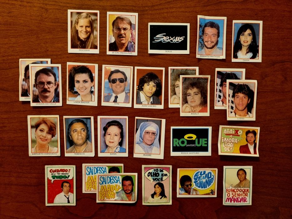 Animais Familiares Roque Santeiro Star Wars cromos Panini cartas