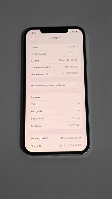 Iphone 12PRO MAX 128gb. 100% Bateria