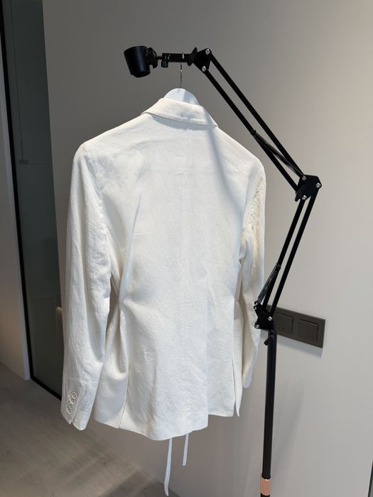 Костюм піджак та брюки білий з 100% льону Zara XS/S