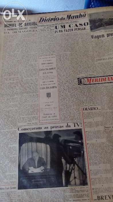 Jornais 1947 e 1956 diario da manhã