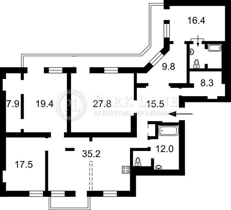 Многокомнатная квартира по адресу ул. Ильенка Юрия (площадь 182 м²) - Atlanta.ua - фото 14