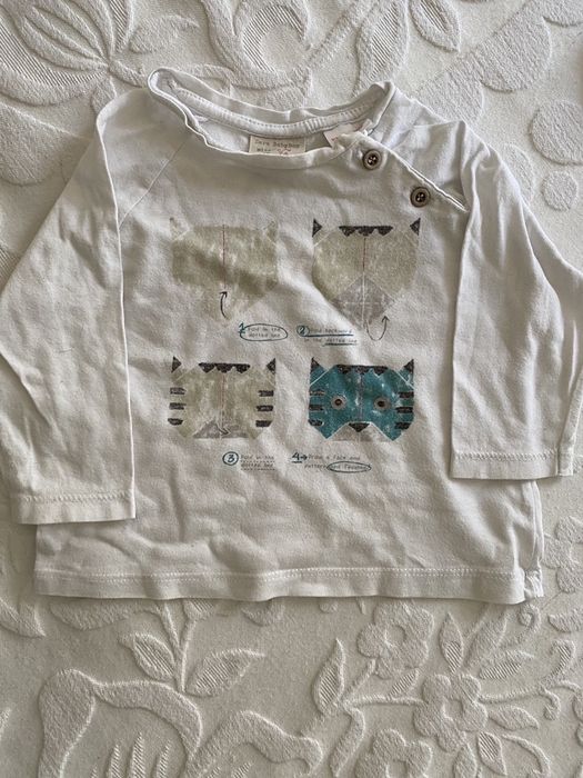 T-shirts 9 meses, ZARA , DPAM, manga comprida, menino