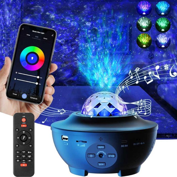 Projetor de Luz Led em forma de Disco