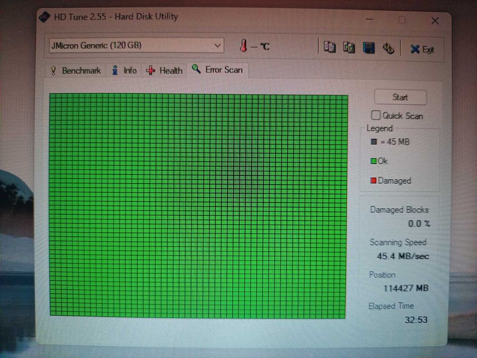 Dysk Twardy Przenosny 120Gb USB 3.0 Sprawny w 100%