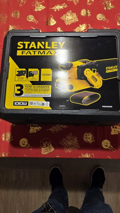 Lixadora de rolo stanley nova