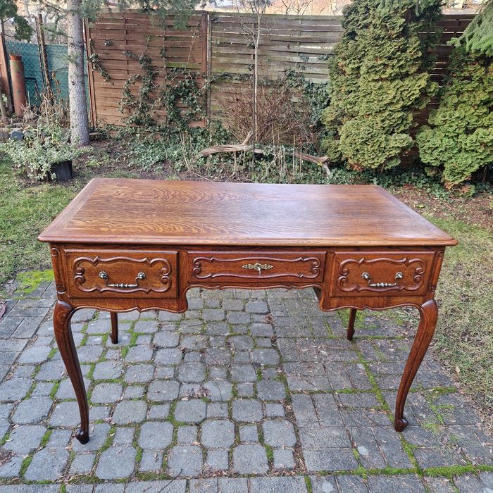 Piękne stylowe biurko dębowe