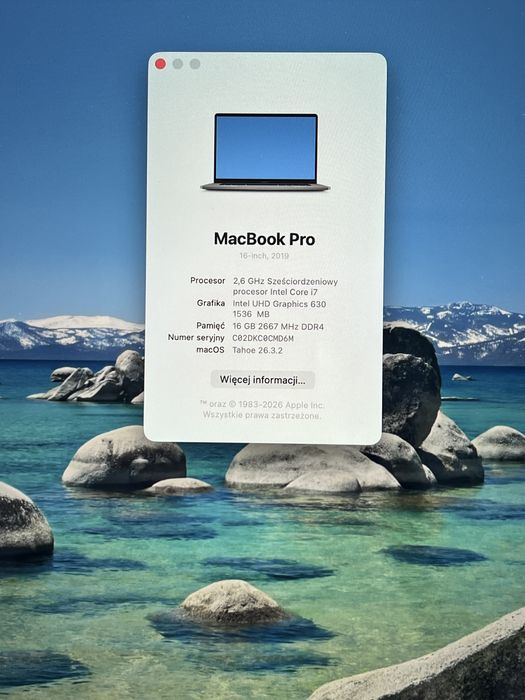 Macbook Pro 2019 i7 16 gb ram 512 Gb a2141