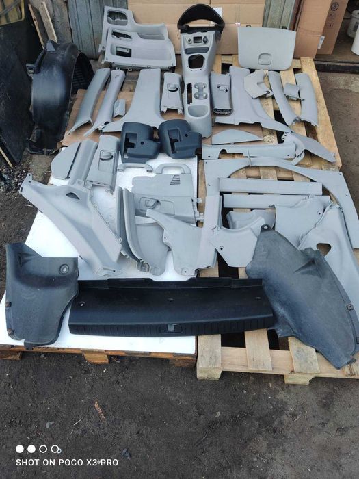 Пластик салона Hyundai Accent 2006-2010 серый/бежевый Хюндай Акцент