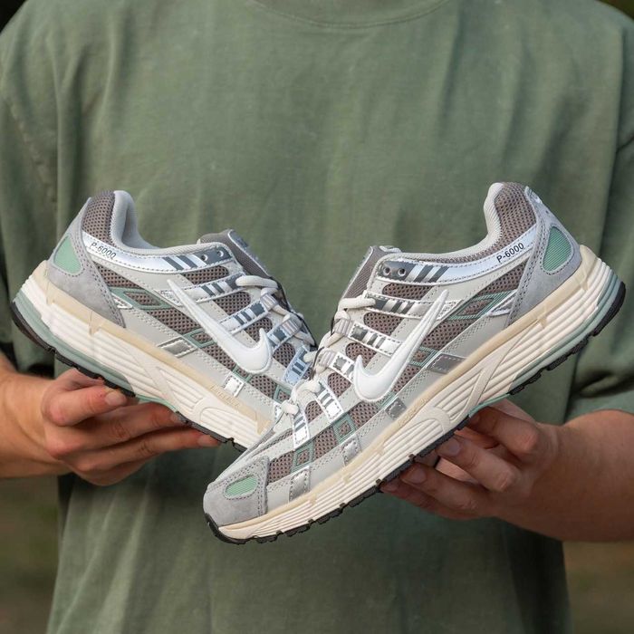 Кроссовки Мужские Nike P6000 Grey Beige Green/Кросівки Чоловічі Найк