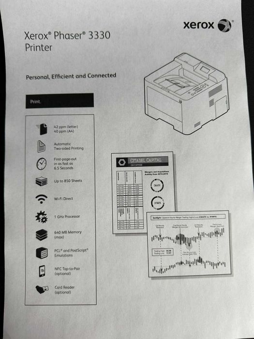 Drukarka laserowa Xerox Phaser 3330 WiFi/LAN mały przebieg