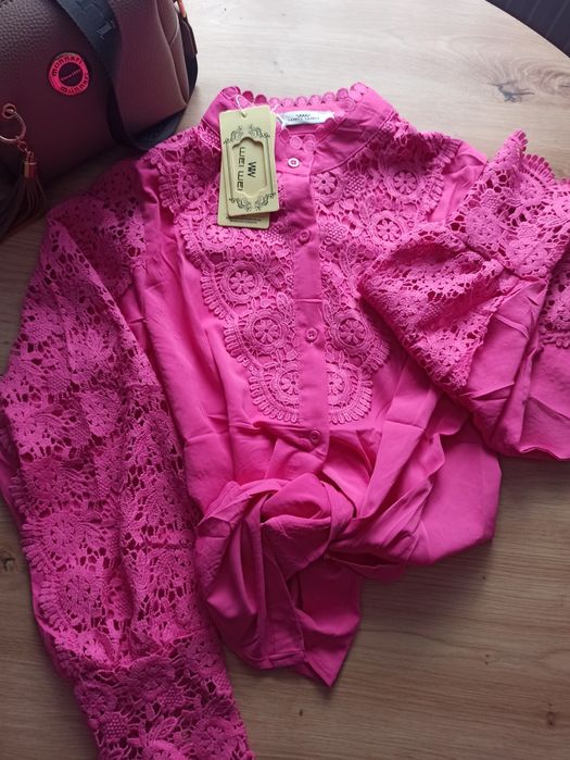 Koszula bluzka damska z koronką święta sylwester