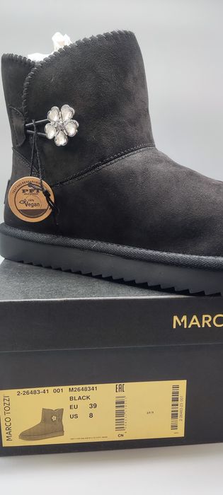 Śniegowce  Marco Tozzi czarne r,39