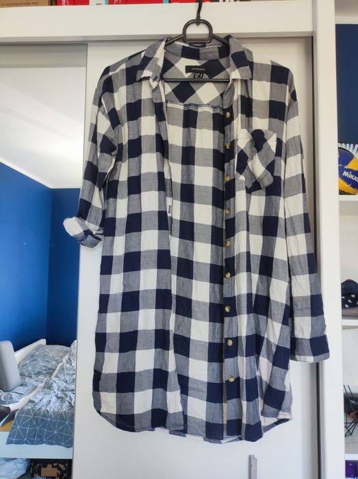 Koszula w kratę granatowo-biała Atmosphere S/36