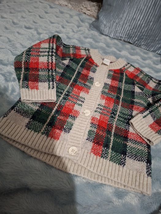 Sweter 98 H&M  krata święta