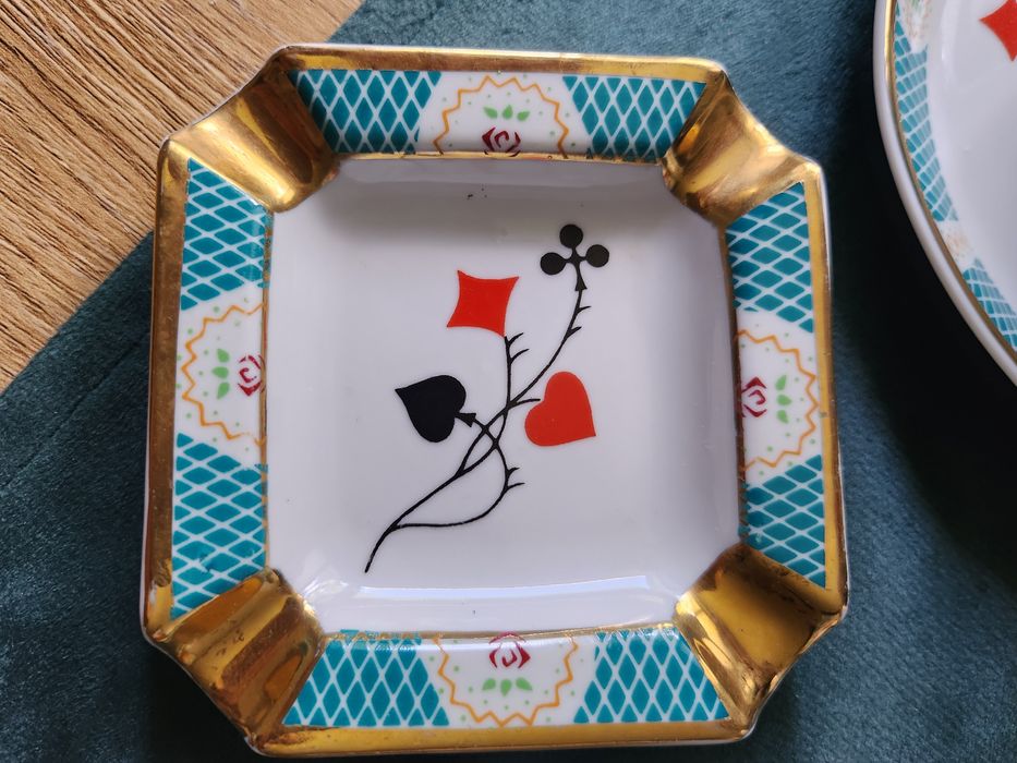 Ćmielów porcelana zestaw brydżowy