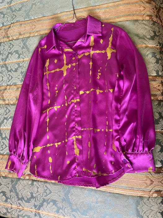Camiseiro senhora  rosa com laivos dourados