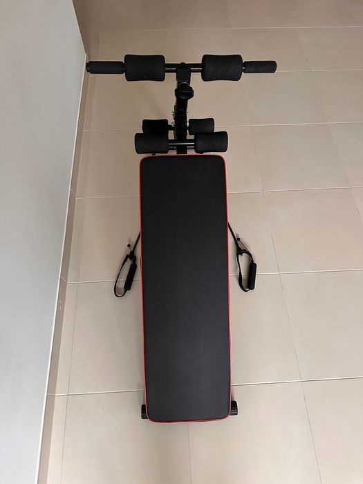 Banco de treino Musculação Abdominais dobravel com extensao muscular
