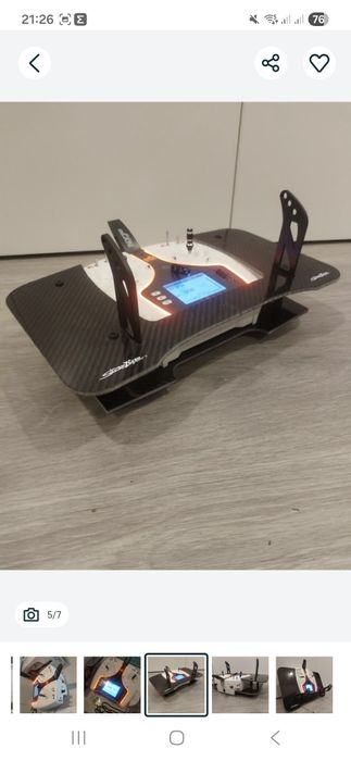 Suporte tray em fibra de carbono para rádio RC