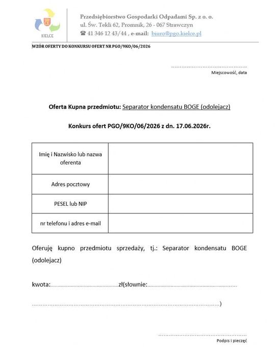Separator kondensatu BOGE (odolejacz)