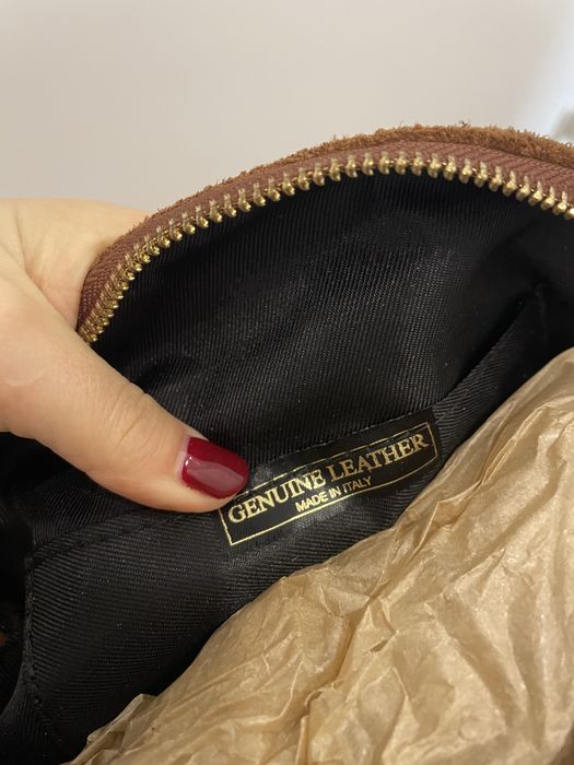 Bolsa castanha em pele NOVA