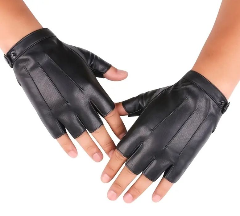 Rękawiczki bez palców skóra