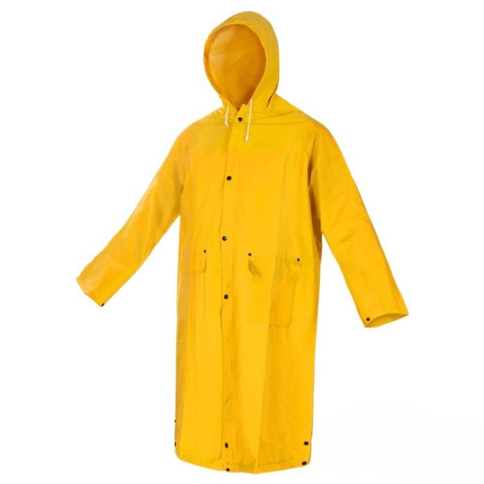 Płaszcz Przeciwdeszczowy z kapturem Pvc żółty Sztormiak roz xxxl