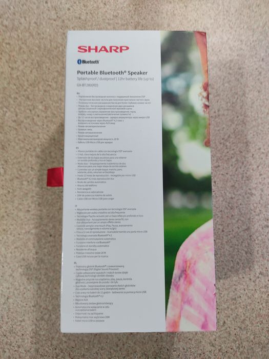 SHARP Portable Wireless Speaker Red (GX-BT280). Гарантия