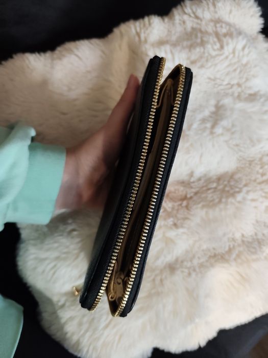 Portfel skórzany czarny włoski