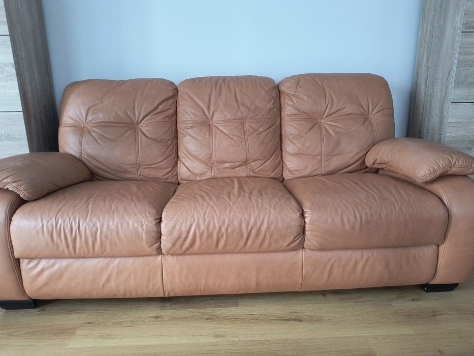 Sofa skórzana trzyosobowa