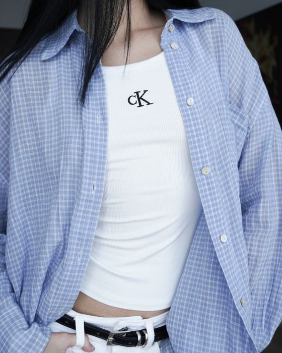 Майка Calvin Klein Jeans біла