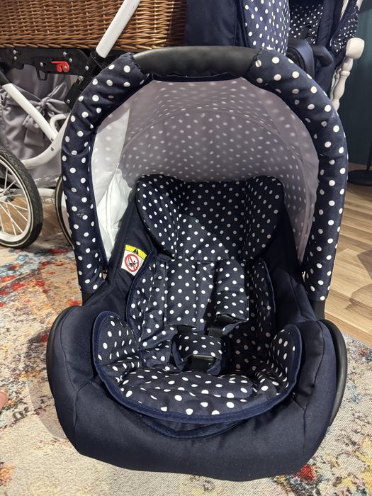 Wózek 3w1 Babe boss viko wiklinowy, wózek retro