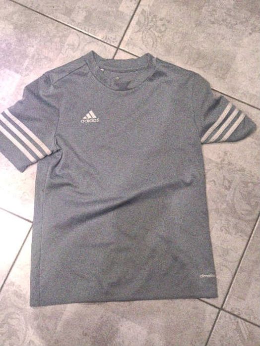 Серо-синяя спортивная футболка Adidas