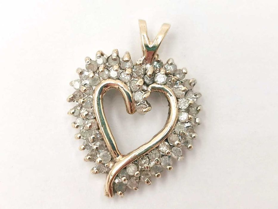 wisiorek serce złoto diamenty 1,00 karat 3,43 g certyfikat G.825