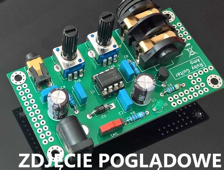 Płytka pcb - wzmacniacz słuchawkowy do gitary