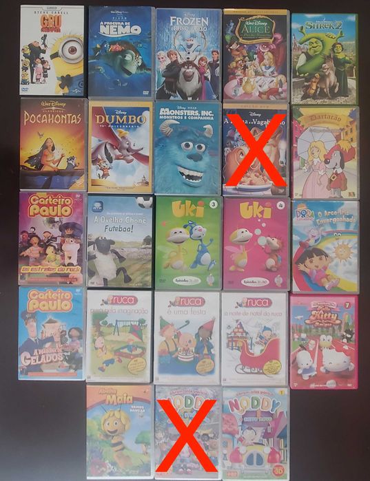 DVDs filmes e séries infantis originais