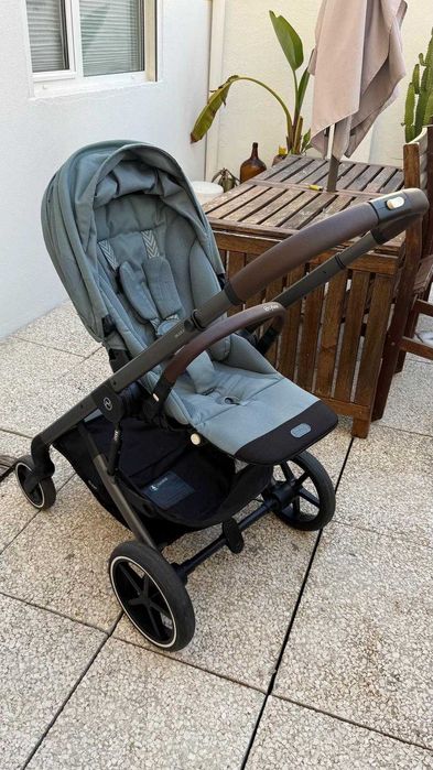Carrinho Cybex Balios S Lux — Stormy Blue / Châssis Taupe + adaptatores