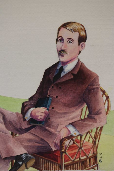 Cesário Verde, Poeta. Retrato, Acrílico s/papel. Carlos Marques 2005