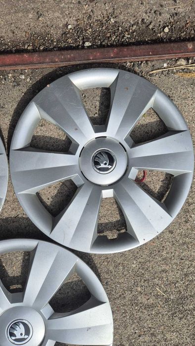 Oryginalne kołpaki SKODA 3 szt. | OEM Srebrne