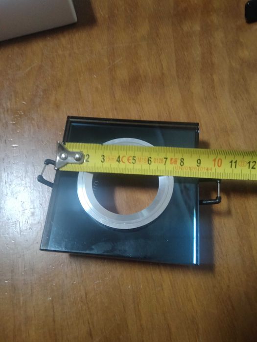 Foco de encastrar em vidro preto "2 unidades"