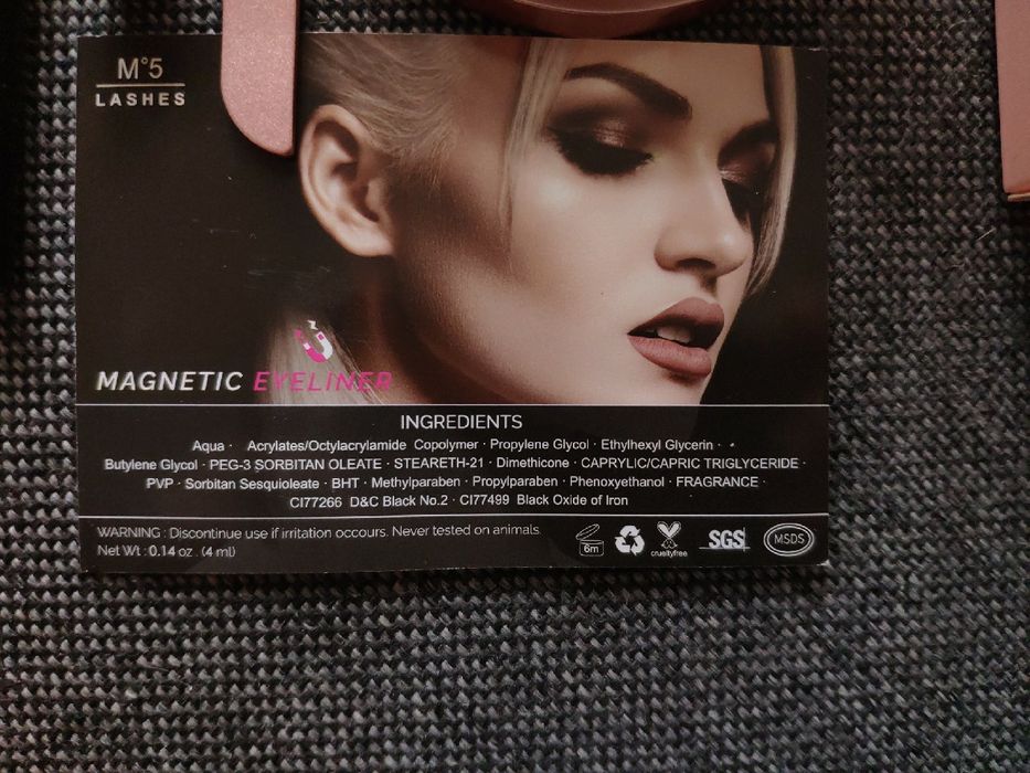 Rzęsy magnetyczne 2 pary+gratis 5 par sztucznych rzęs, NOWE